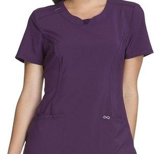 Cherokee Round Neck Scrub Tops for Women – 4-Way Stretch